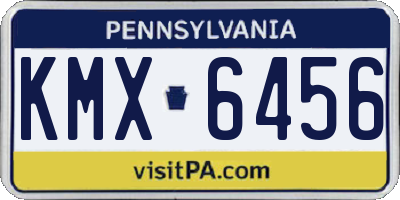PA license plate KMX6456