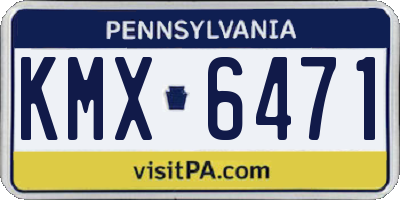 PA license plate KMX6471