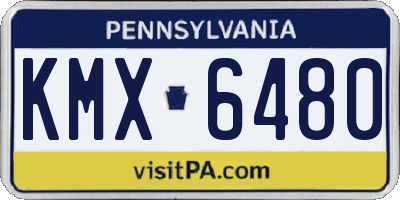 PA license plate KMX6480