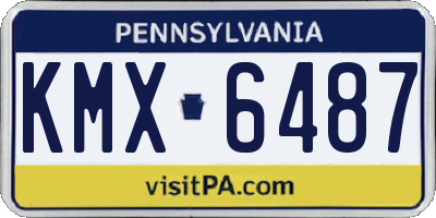 PA license plate KMX6487