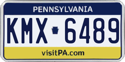 PA license plate KMX6489
