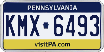PA license plate KMX6493