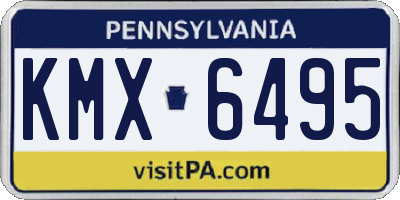 PA license plate KMX6495