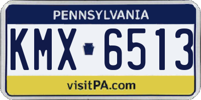 PA license plate KMX6513
