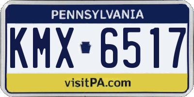 PA license plate KMX6517