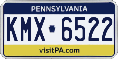 PA license plate KMX6522