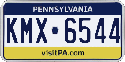 PA license plate KMX6544