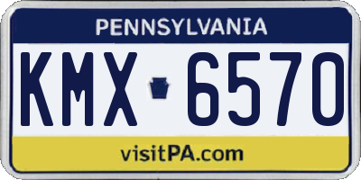 PA license plate KMX6570