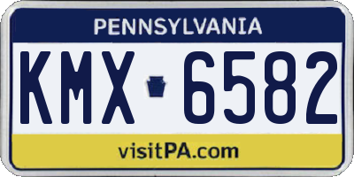 PA license plate KMX6582