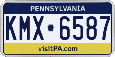 PA license plate KMX6587
