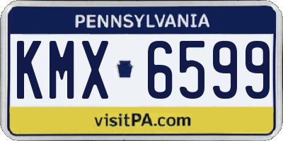 PA license plate KMX6599