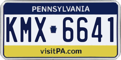 PA license plate KMX6641
