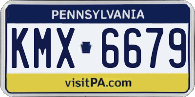 PA license plate KMX6679