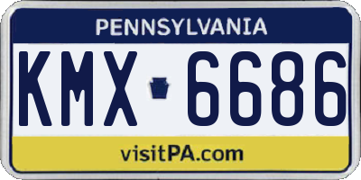 PA license plate KMX6686