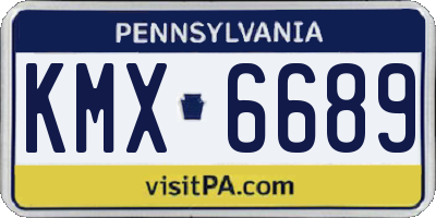 PA license plate KMX6689