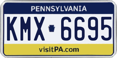 PA license plate KMX6695