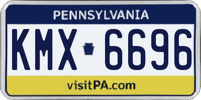 PA license plate KMX6696
