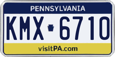 PA license plate KMX6710