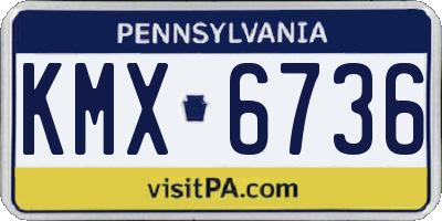 PA license plate KMX6736