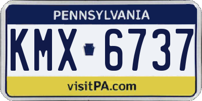 PA license plate KMX6737