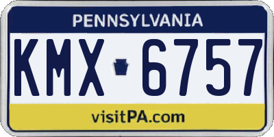 PA license plate KMX6757