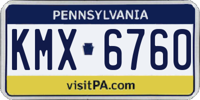 PA license plate KMX6760
