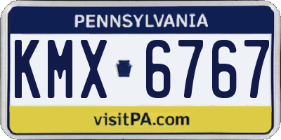 PA license plate KMX6767