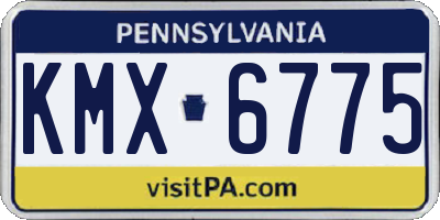 PA license plate KMX6775