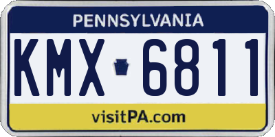 PA license plate KMX6811
