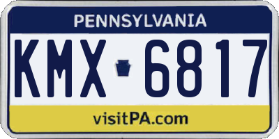 PA license plate KMX6817