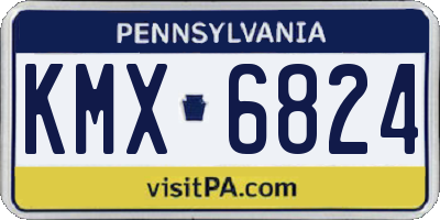 PA license plate KMX6824