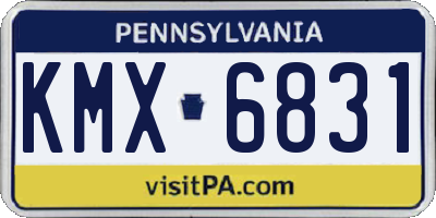 PA license plate KMX6831