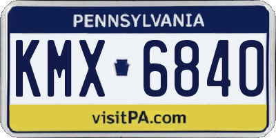 PA license plate KMX6840
