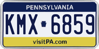 PA license plate KMX6859