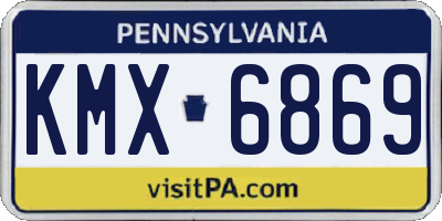 PA license plate KMX6869