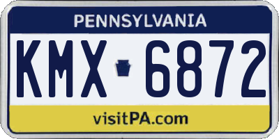 PA license plate KMX6872