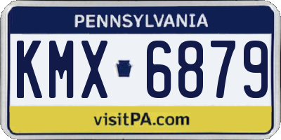 PA license plate KMX6879