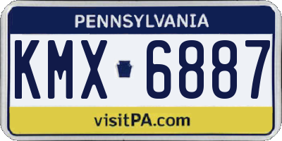 PA license plate KMX6887