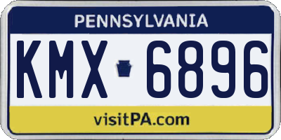 PA license plate KMX6896