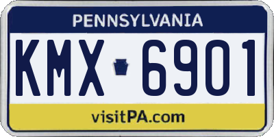 PA license plate KMX6901