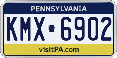 PA license plate KMX6902