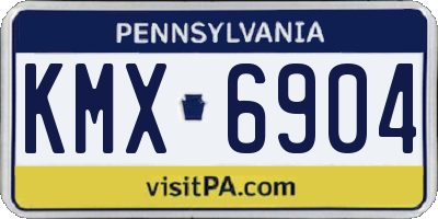PA license plate KMX6904
