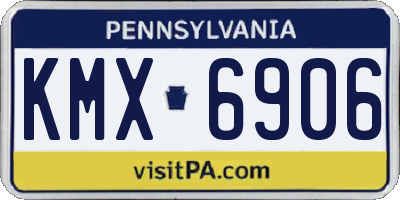 PA license plate KMX6906