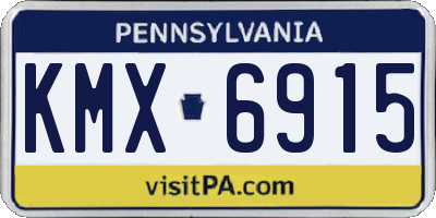 PA license plate KMX6915