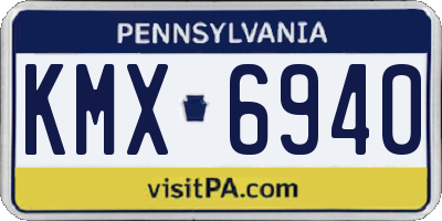 PA license plate KMX6940