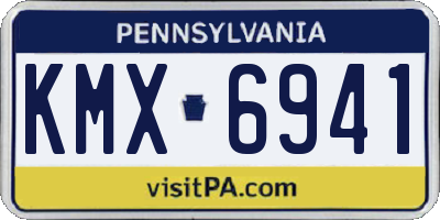 PA license plate KMX6941