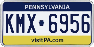 PA license plate KMX6956