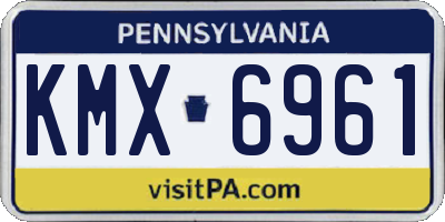 PA license plate KMX6961