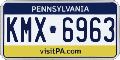 PA license plate KMX6963