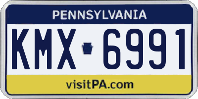 PA license plate KMX6991